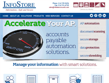 Tablet Screenshot of infostorerecords.com